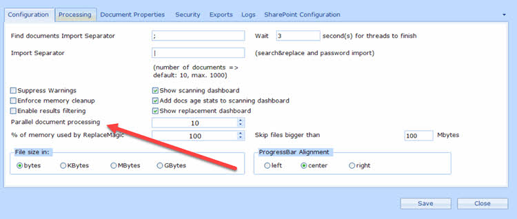 ReplaceMagic-configuratie - SharePoint-beperking